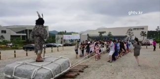 고인돌 축조재현(끌기)