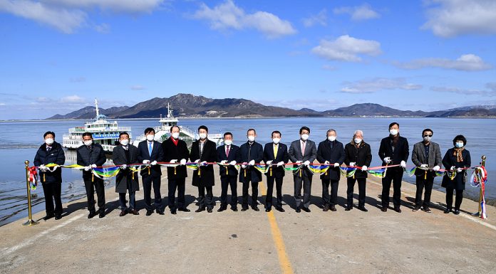 서도면민의 오랜숙원 서도 분리항로 오늘개통식