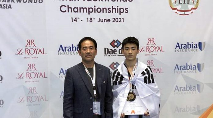 강화군청 태권도팀 배준서, 아시아선수권대회서 금메달 획득