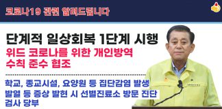 유군수, 코로나 단계적 일상회복 적극참여 담화
