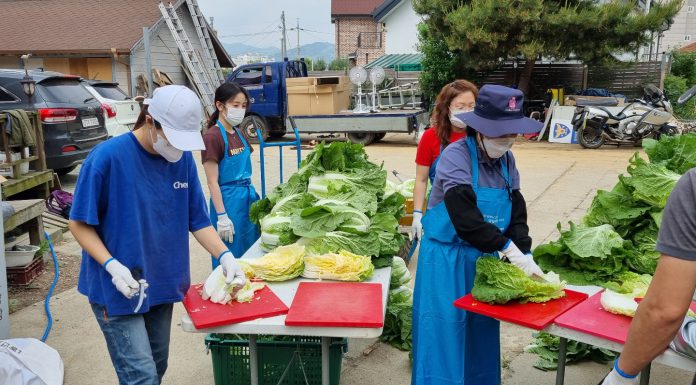 강화읍 협의체, 저소득층을 위한 막김치 담그기 봉사